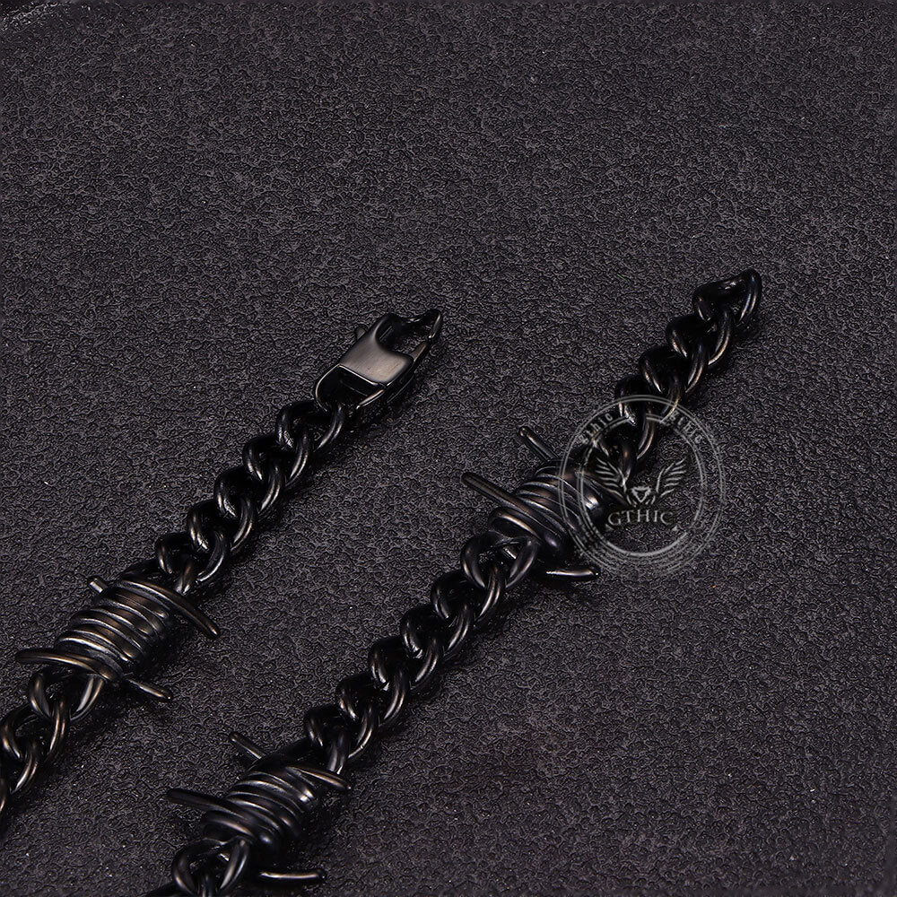 Punk Thorn Chunky Stainless Steel Necklace