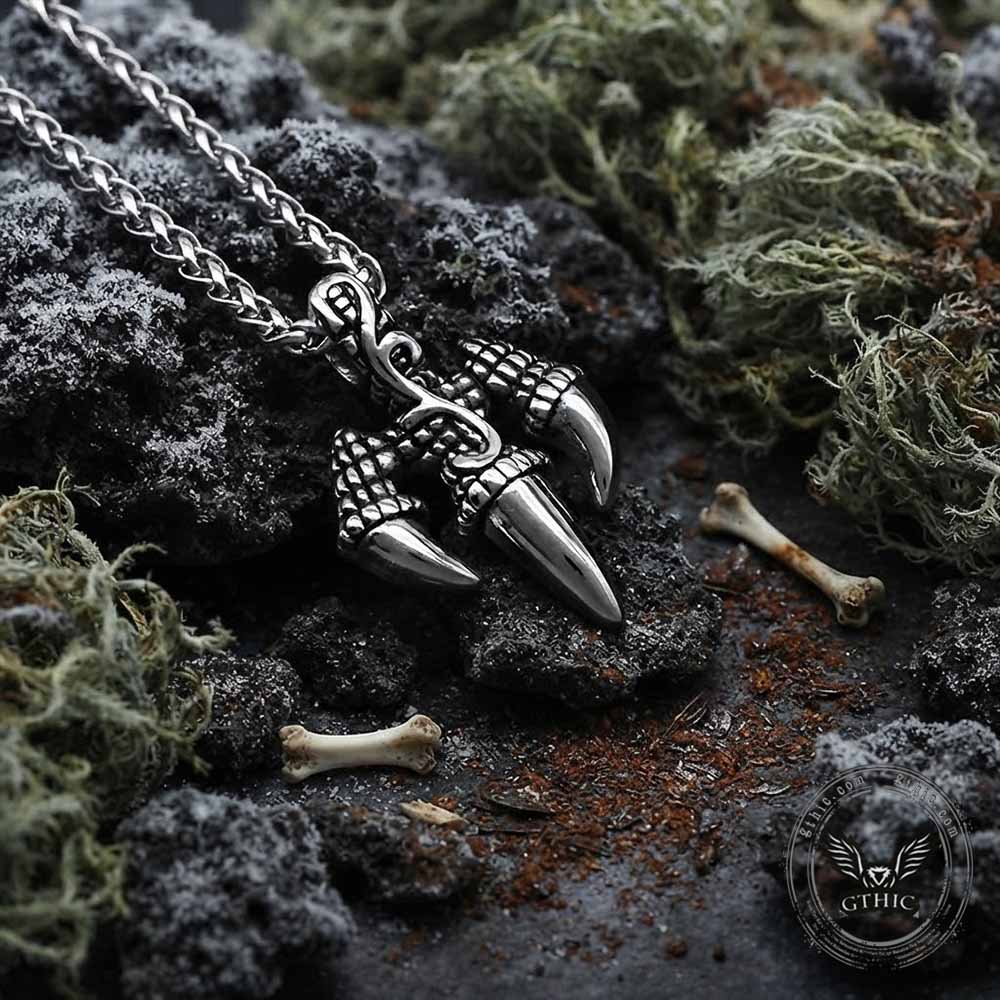 Punk Trident Eagle Claw Stainless Steel Pendant | Gthic.com