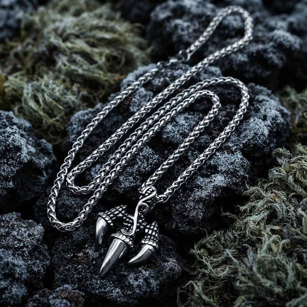 Punk Trident Eagle Claw Stainless Steel Pendant