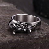 Punk Wild Rhino Stainless Steel Ring