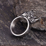 Punk Wild Rhino Stainless Steel Ring