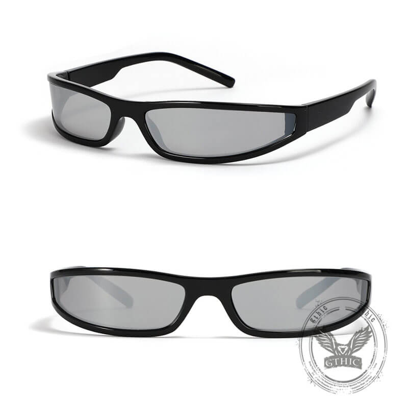 Punk Y2K Narrow Frame Colorful UV-Proof PC Sunglasses | Gthic.com