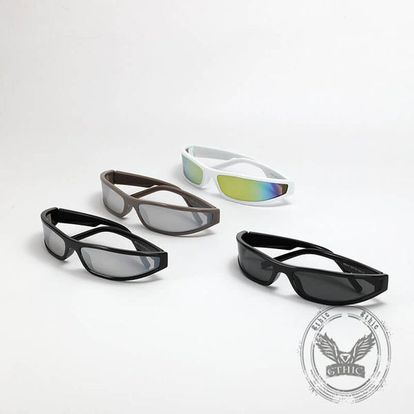 Punk Y2K Narrow Frame Colorful UV-Proof PC Sunglasses | Gthic.com