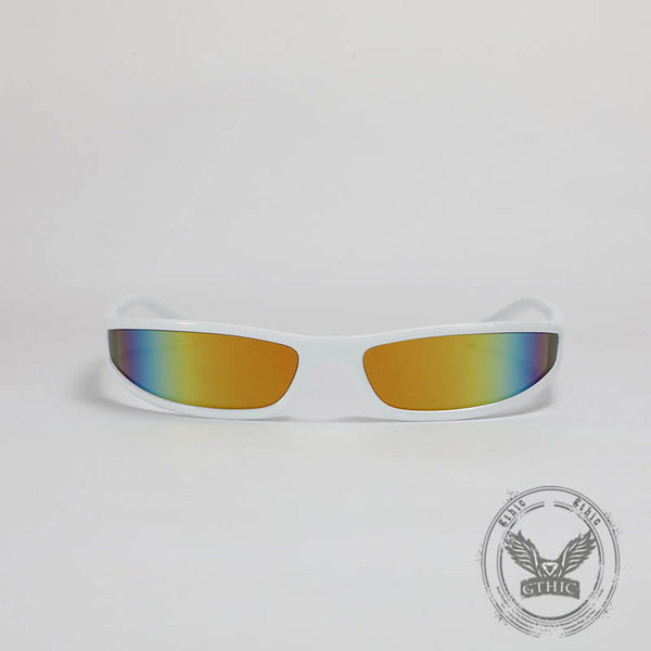 Punk Y2K Narrow Frame Colorful UV-Proof PC Sunglasses | Gthic.com