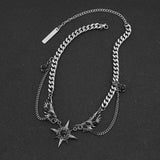 Punk Y2K Wings Star Stainless Steel Clavicle Chain