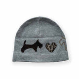 Puppy Heart Jacquard Wool Blend Knitted Beanie Hat