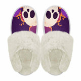 Purple Skull Leaf Cotton Slipper | Gthic.com