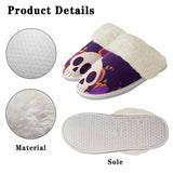 Purple Skull Leaf Cotton Slipper | Gthic.com