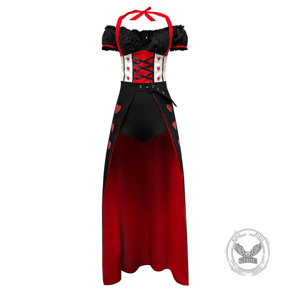 Queen of Hearts Halloween Cosplay Costume Set