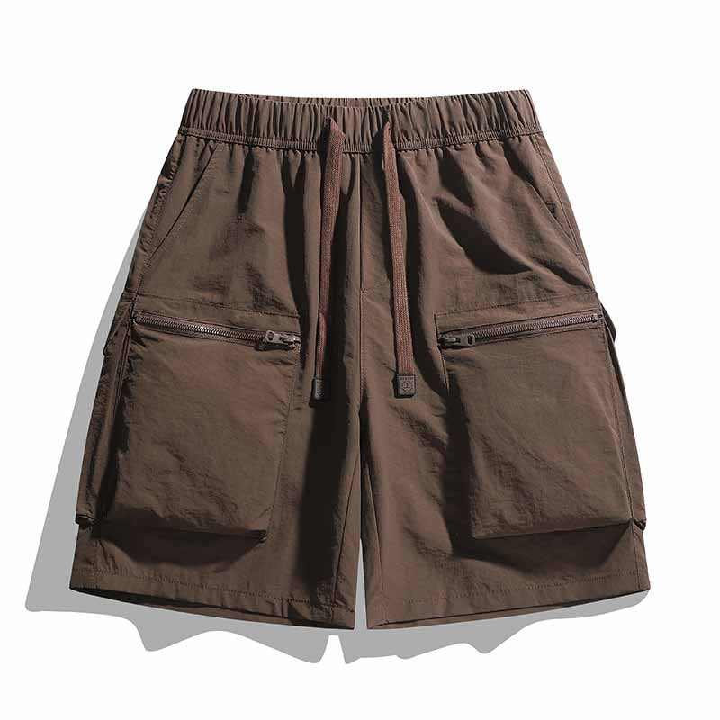 Quick Dry Casual Multi-Zipper Pocket Cargo Shorts 01 | Gthic.com