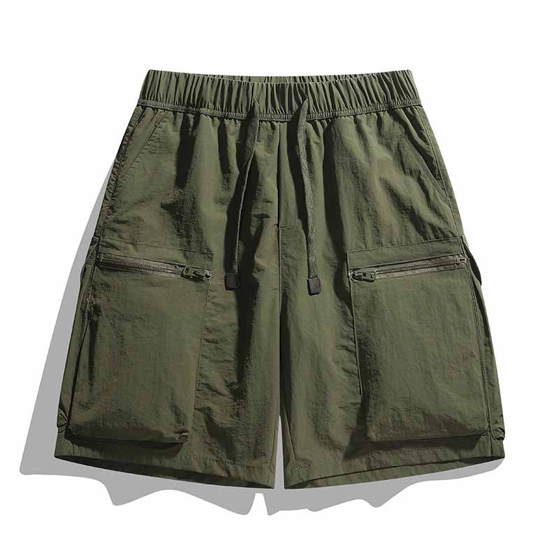 Quick Dry Casual Multi-Zipper Pocket Cargo Shorts 03 | Gthic.com