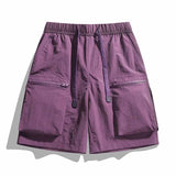 Quick Dry Casual Multi-Zipper Pocket Cargo Shorts
