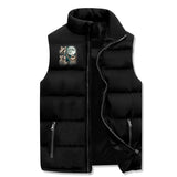 Raccoon Howling At The Moon Casual Zip Warm Vest Top 01 | Gthic.com