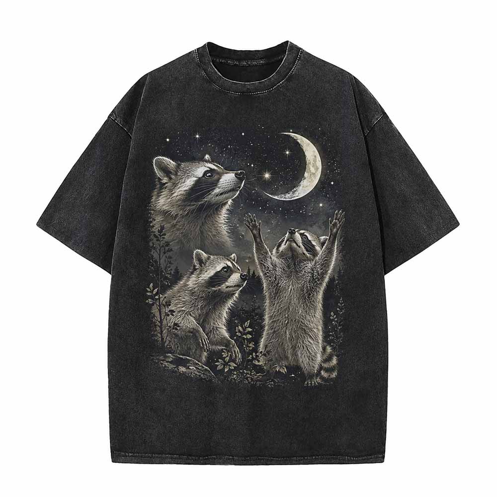 Racoons Howling At The Moon T-shirt | Gthic.com