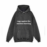 Rage Against The Machine Learning Vintage Washed Hoodie 01 | Gthic.com