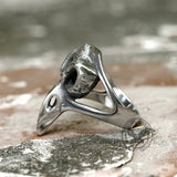 Raven Beak Skull Stainless Steel Ring | Gthic.com