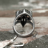 Raven Beak Skull Stainless Steel Ring