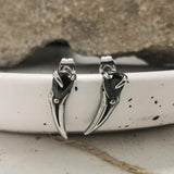 Raven Beak Stainless Steel Stud Earrings | Gthic.com