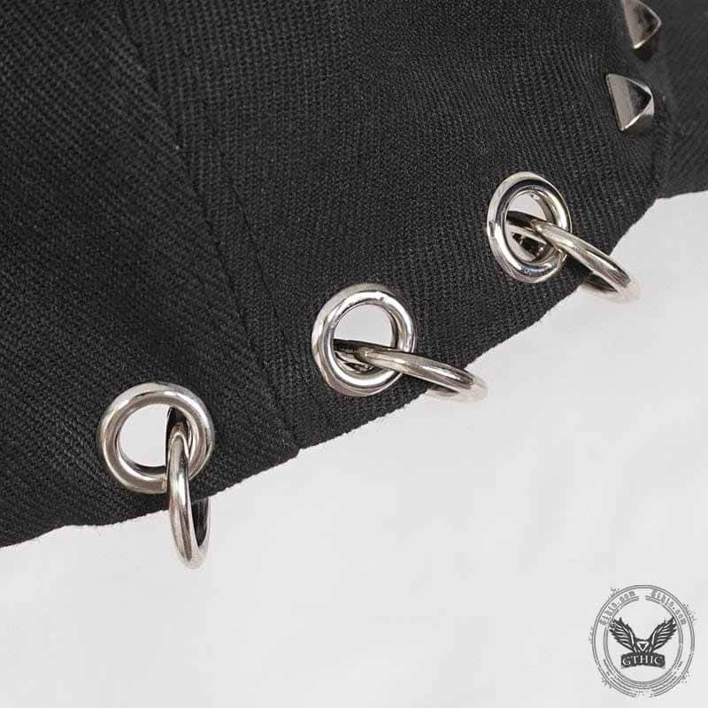 Red Devil Horns Studded Cap