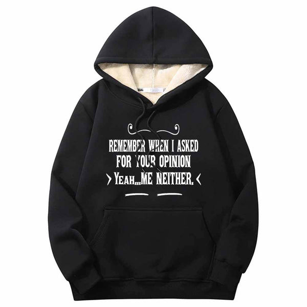 Remember When I Asked Letters Crew Collar Hoodie 01 | Gthic.com