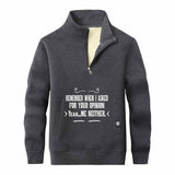 Remember When I Asked Letters Stand Collar Zip Sweatshirt 02 | Gthic.com