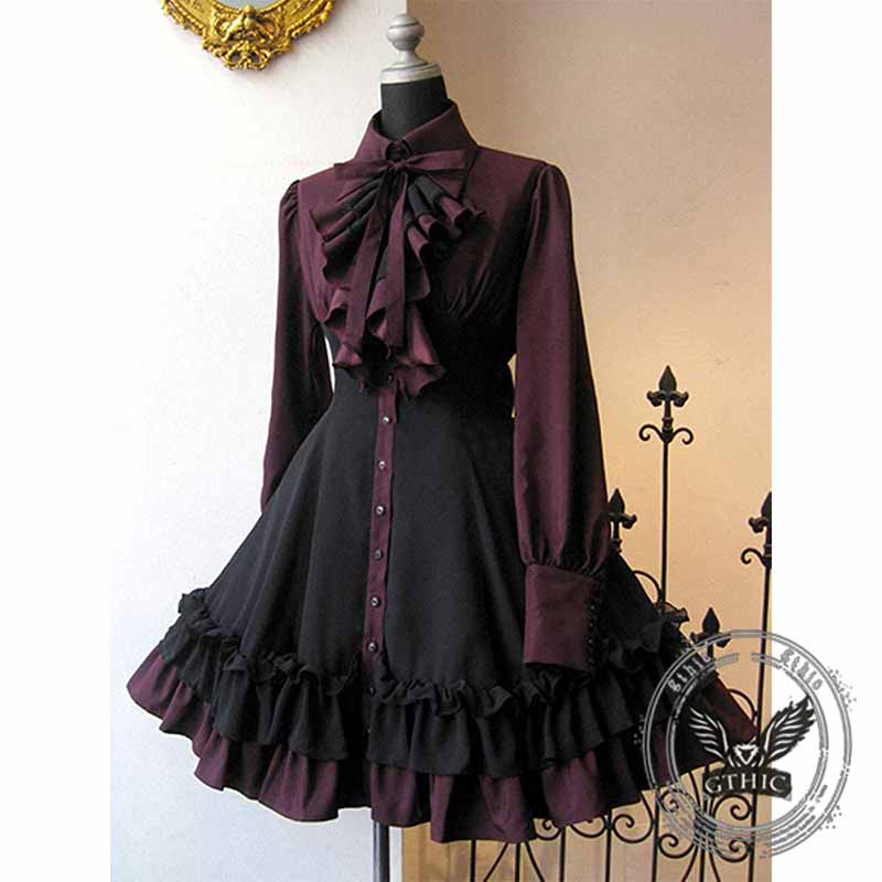 Renaissance Big Bow Gothic High Waist Dress