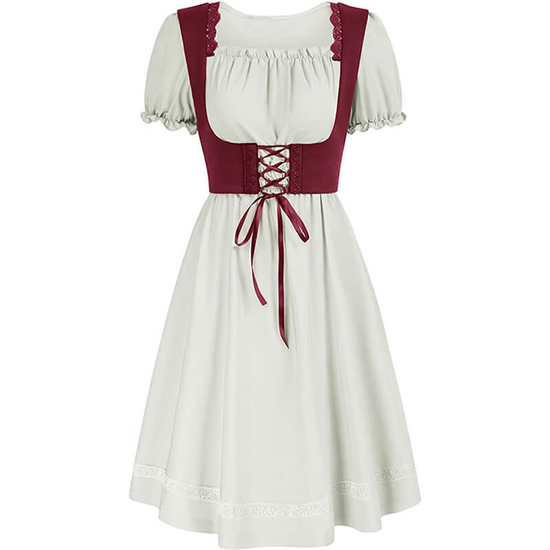 Renaissance Pastoral Square Neck High Waist Dress | Gthic.com