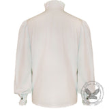 Renaissance Victorian Stand Collar Pleated Pirate Shirt | Gthic.com