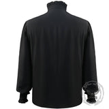 Renaissance Victorian Stand Collar Pleated Pirate Shirt | Gthic.com