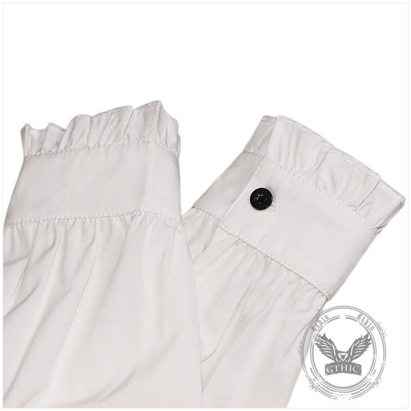 Renaissance Victorian Stand Collar Pleated Pirate Shirt | Gthic.com