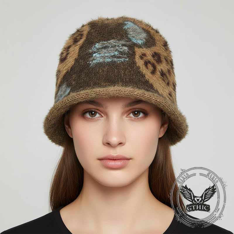 Retro All-Match Colorblock Plush Beanie Hat | Gthic.com