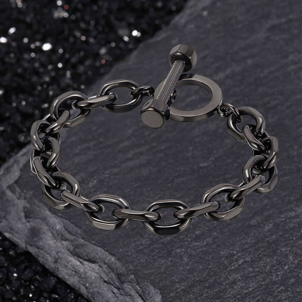 Retro Chain Stainless Steel Dumbbell Bracelet