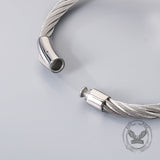 Retro Cross Twisted Steel Wire Stainless Steel Bracelet