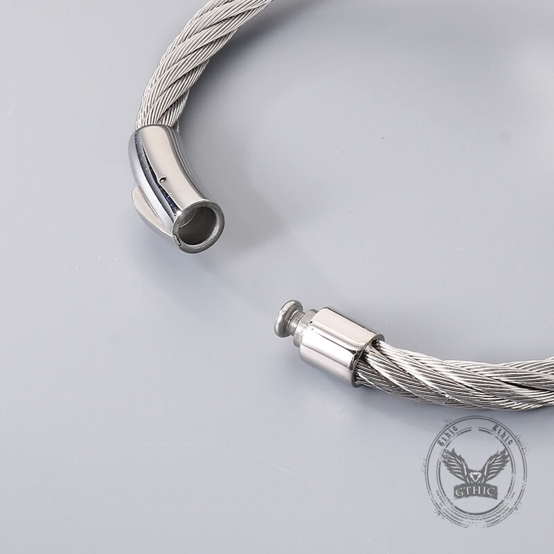 Retro Cross Twisted Steel Wire Stainless Steel Bracelet