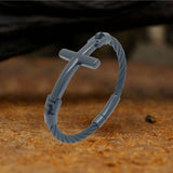 Retro Cross Twisted Steel Wire Stainless Steel Bracelet