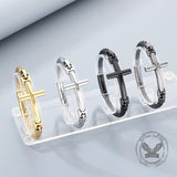 Retro Cross Twisted Steel Wire Stainless Steel Bracelet | Gthic.com