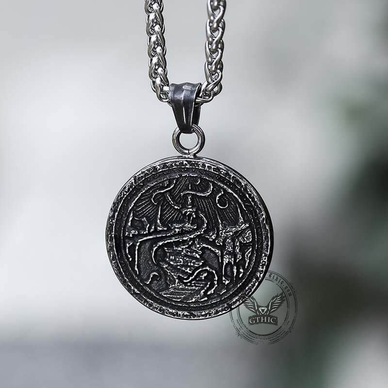 Retro Cthulhu Octopus Stainless Steel Marine Pendant | Gthic.com