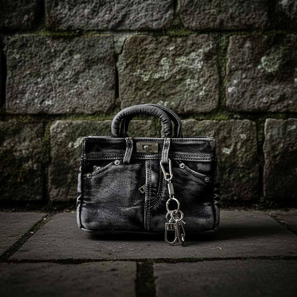 Retro Denim Jeans-Style Versatile Handbag | Gthic.com