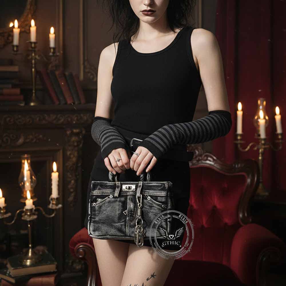 Retro Denim Jeans-Style Versatile Handbag | Gthic.com