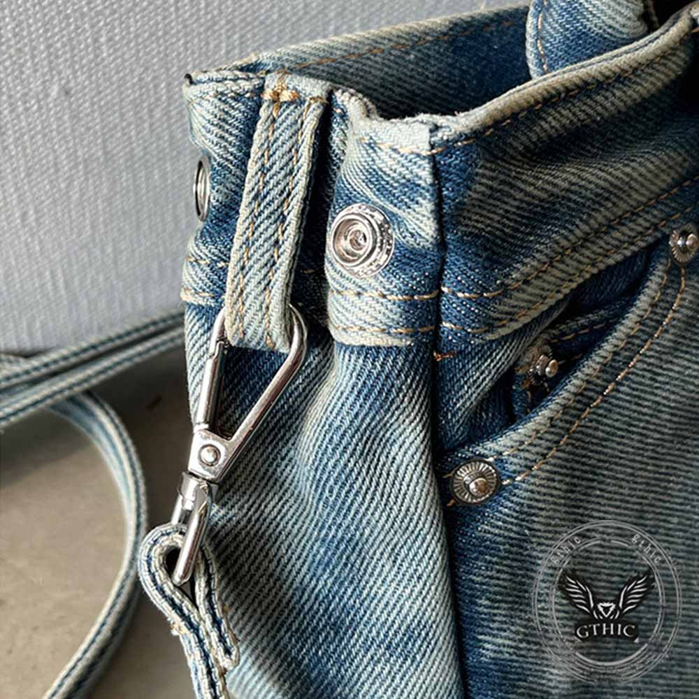 Retro Denim Jeans-Style Versatile Handbag
