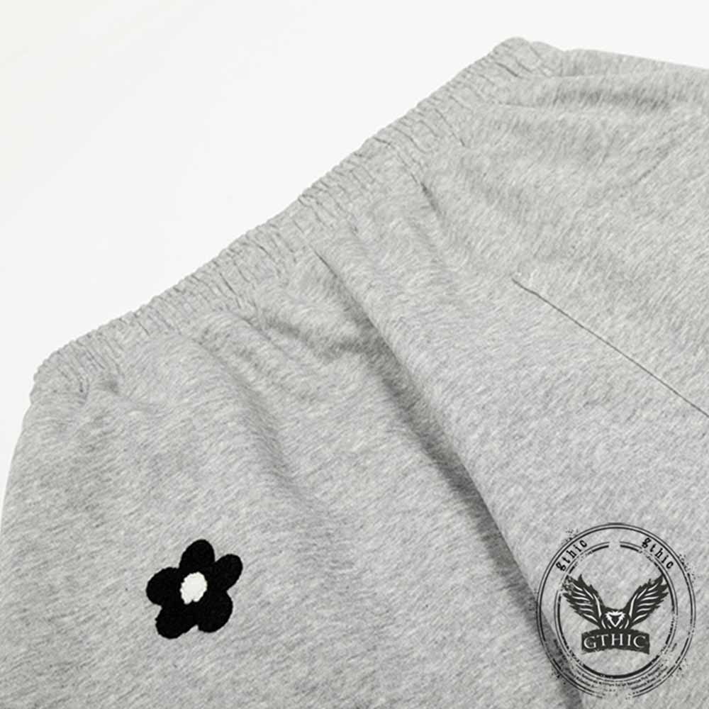 Retro Floral Embroidered Versatile Casual Pants