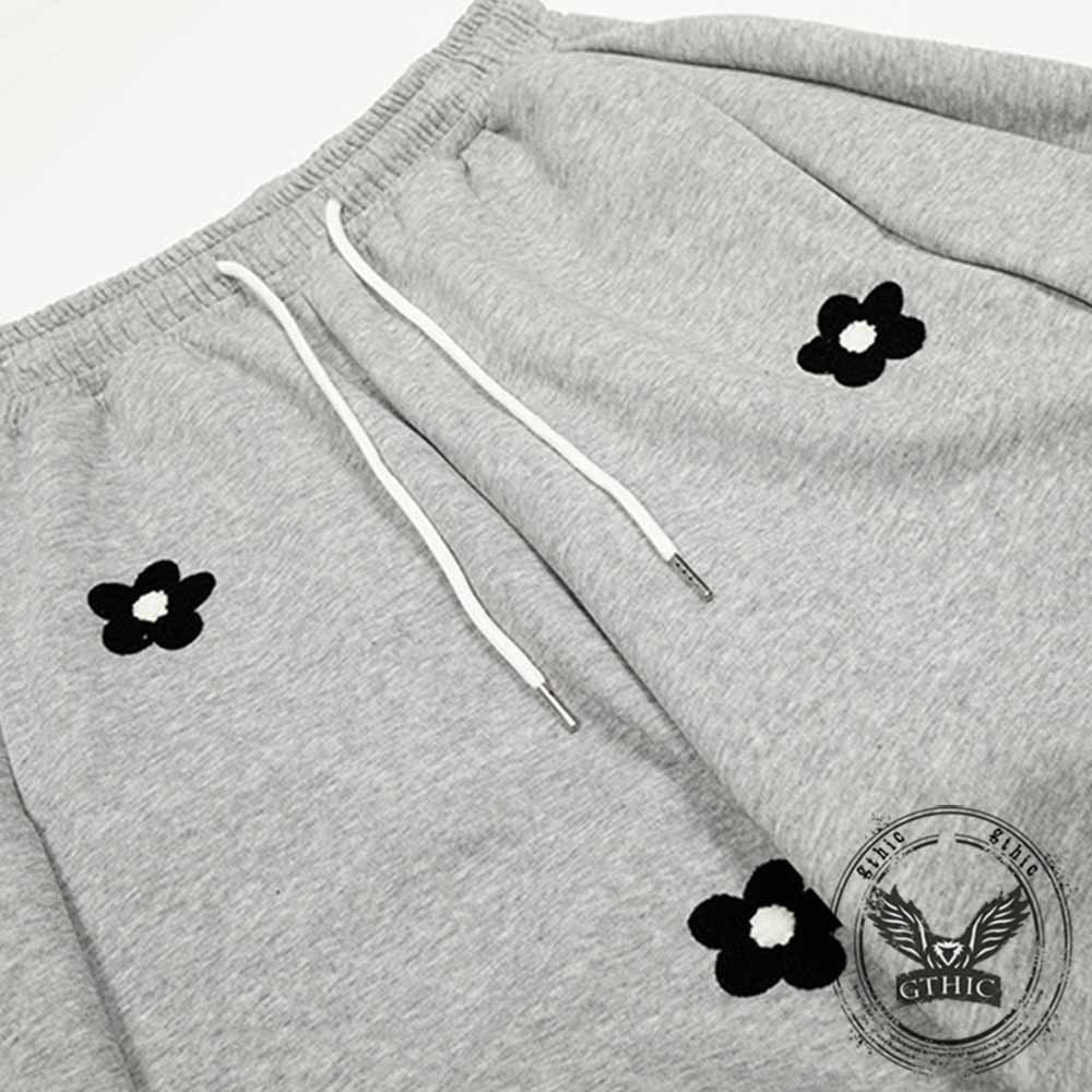 Retro Floral Embroidered Versatile Casual Pants