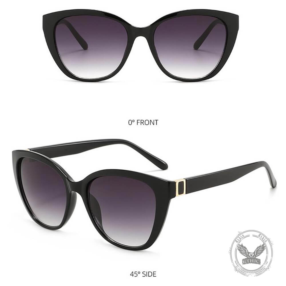 Retro Gradient Cat-Eye UV-Proof PC Sunglasses