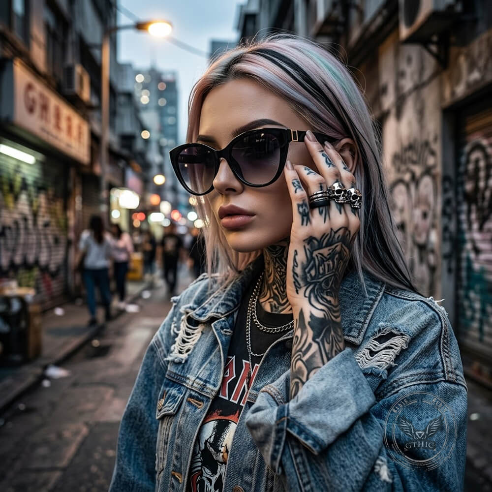 Retro Gradient Cat-Eye UV-Proof PC Sunglasses | Gthic.com