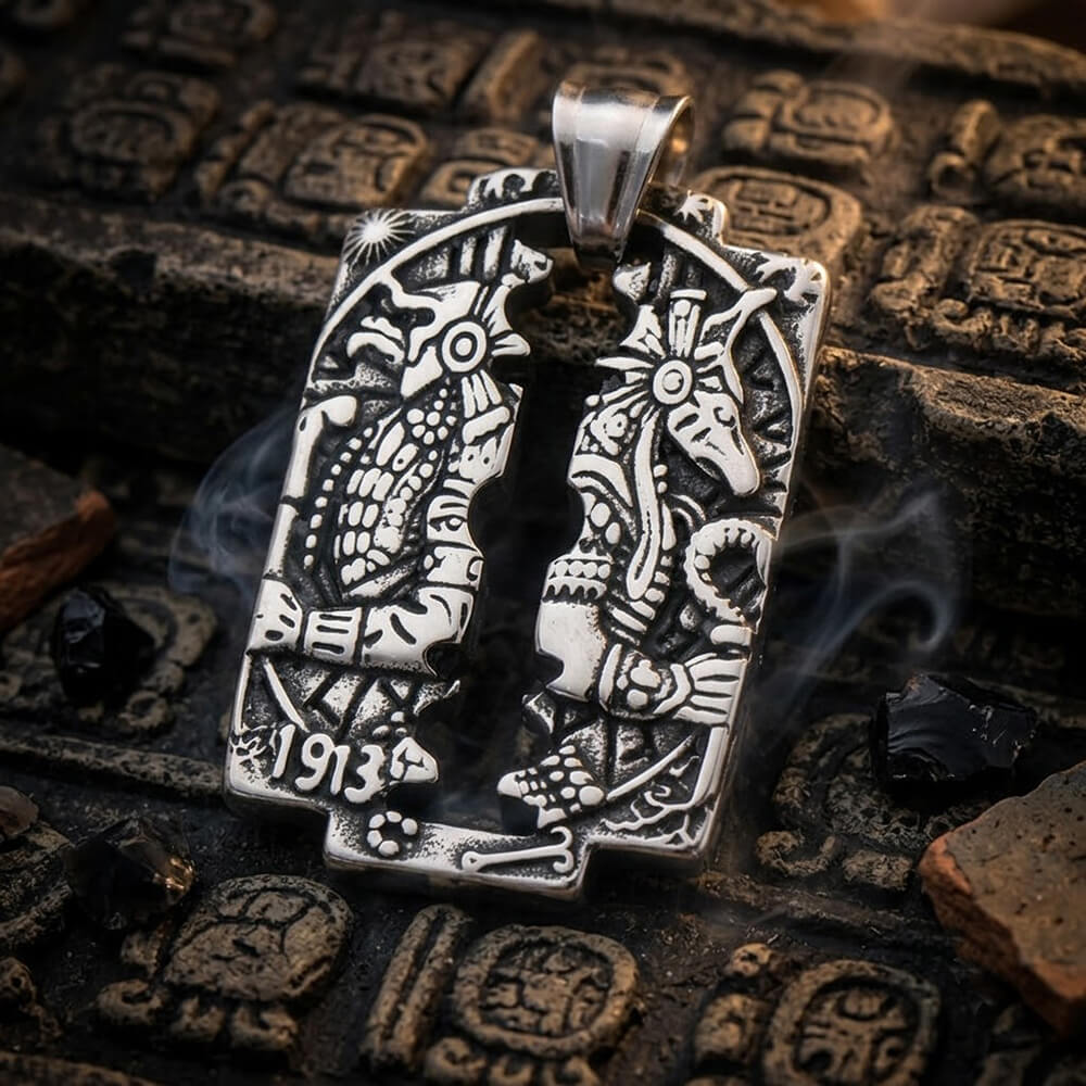 Retro Horus Anubis Stainless Steel Amulet Pendant