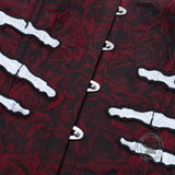 Retro Jacquard Gothic Skeleton Hand Embroidered Tube Top