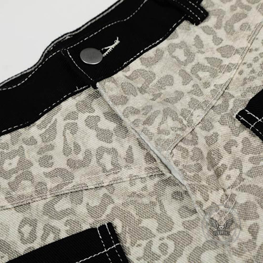 Punk-Hose für Herren aus Baumwolle mit Aufnäher und Totenkopf-Aufdruck