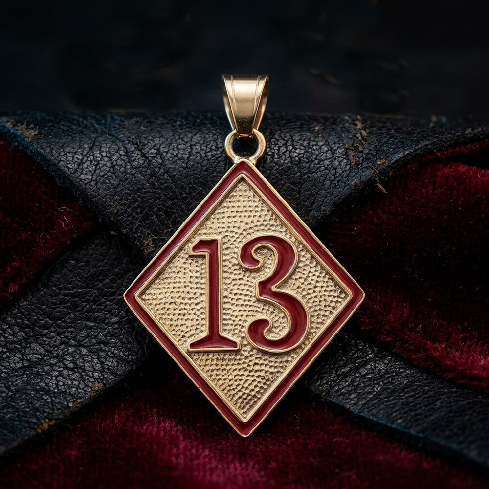 Retro Letter 13 Stainless Steel Pendant