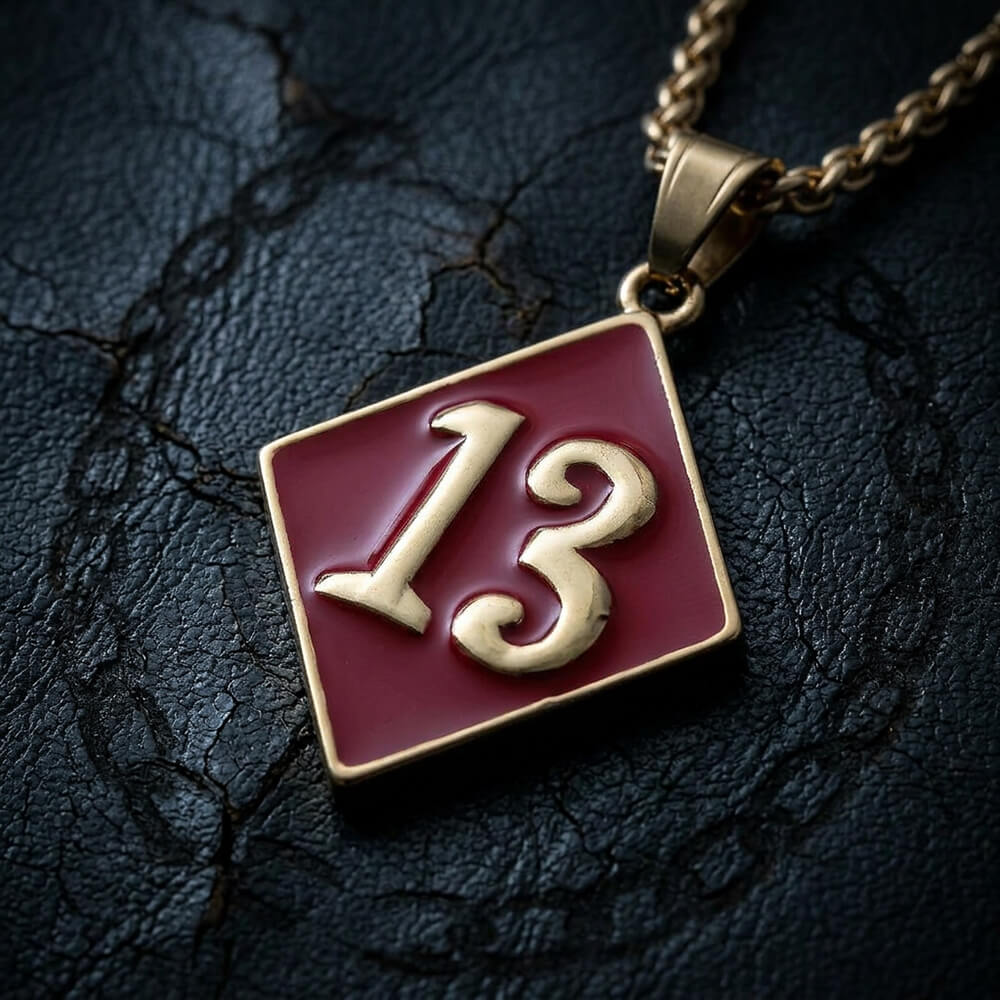 Retro Letter 13 Stainless Steel Pendant