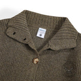 Retro Loose Collared Button-Down Cardigan Sweater